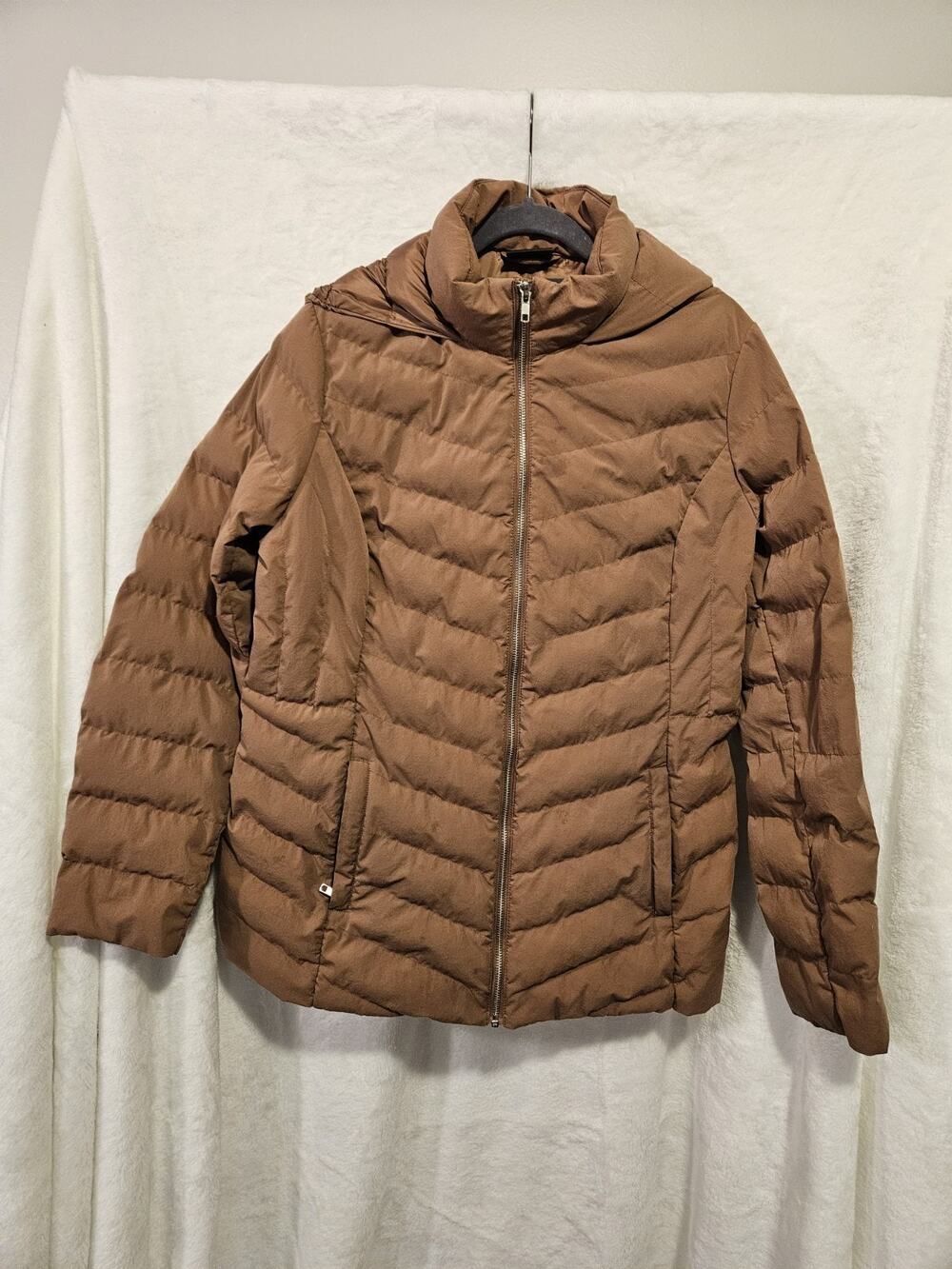 NWT 32 Degrees Heat Puffer Soft Jacket Coat Copper Cognac Women's Medium Costco